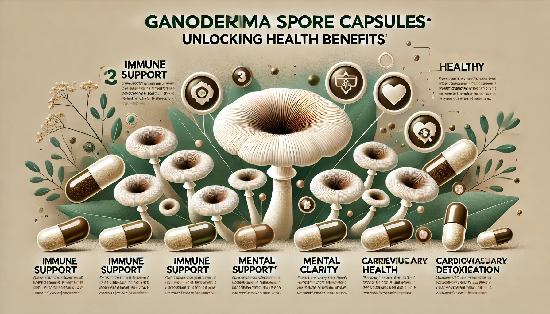 capsule de spores de ganoderma